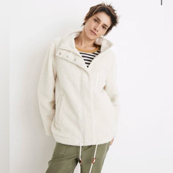 Antique Cream Madewell (Re)sourced Sherpa Zip Jacket - NWT - Picture 1 of 11